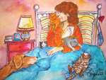 Cats in bed
watercolour
