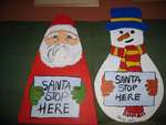 santa stop here signs